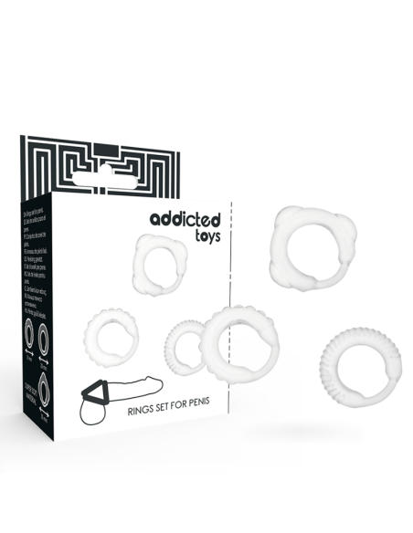 ADDICTED TOYS SET 3 ANILLOS PENE CLEAR