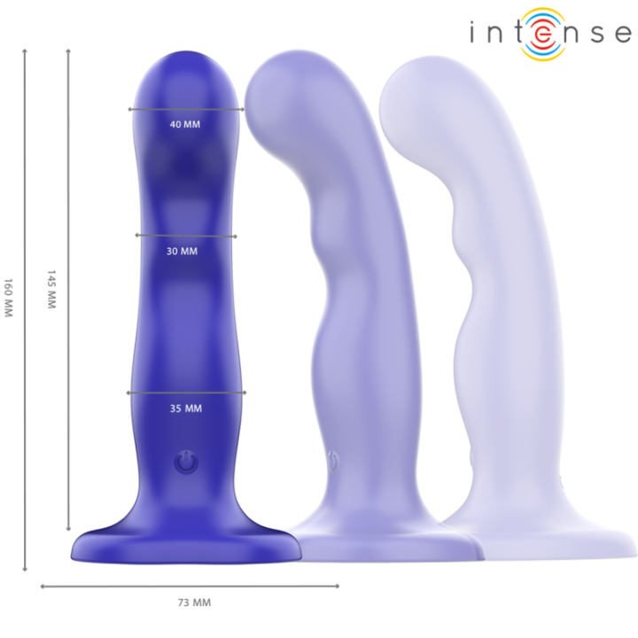 INTENSE SHORTY VIBRADOR CON VENTOSA AZUL CONTROL REMOTO