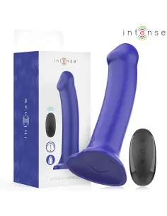 INTENSE VICTORIA VIBRADOR CON VENTOSA 10 VIBRACIONES AZUL OSCURO CONTROL REMOTO