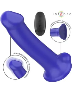 INTENSE VICTORIA VIBRADOR CON VENTOSA 10 VIBRACIONES AZUL OSCURO CONTROL REMOTO 2