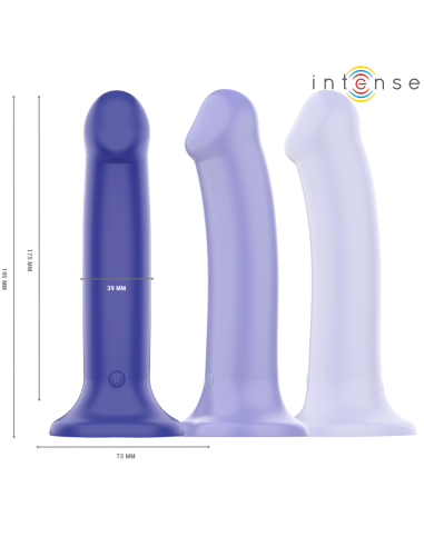 INTENSE VICTORIA VIBRADOR CON VENTOSA 10 VIBRACIONES AZUL OSCURO CONTROL REMOTO