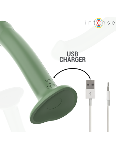 INTENSE BECCA VIBRADOR CON VENTOSA 10 VIBRACIONES VERDE CONTROL REMOTO