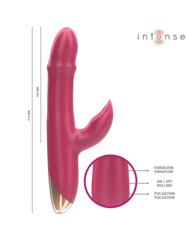 INTENSE CHLOE VIBRADOR MULTIFUNCION 3 EN 1 ROJO