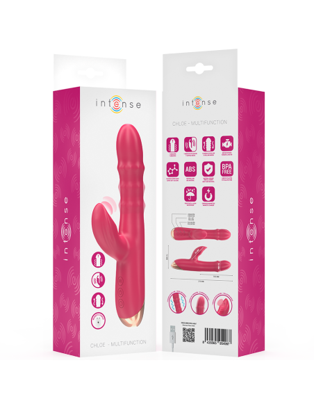 INTENSE CHLOE VIBRADOR MULTIFUNCION 3 EN 1 ROJO