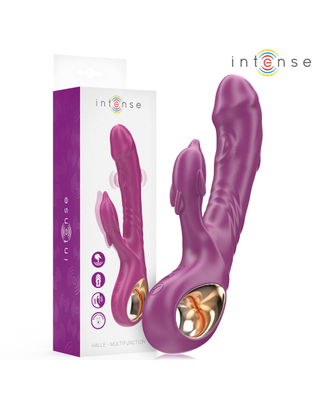 INTENSE HALLE VIBRADOR MULTIFUNCION CON LENGUA ESTIMULADORA EN FORMA DE DELFIN MORADO INTENSE HALLE VIBRADOR MULTIFUNCION CON LENGUA ESTIMULADORA EN FORMA DE DELFIN MORADO
