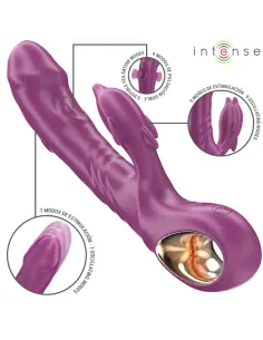 INTENSE HALLE VIBRADOR MULTIFUNCION CON LENGUA ESTIMULADORA EN FORMA DE DELFIN MORADO 2
