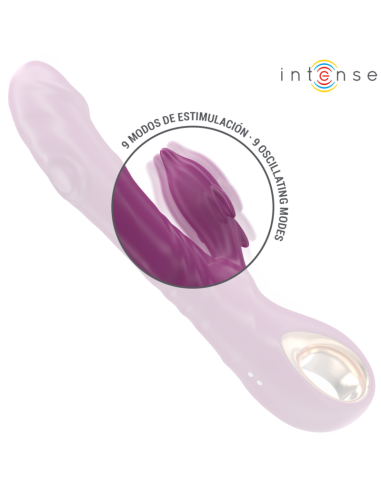 INTENSE HALLE VIBRADOR MULTIFUNCION CON LENGUA ESTIMULADORA EN FORMA DE DELFIN MORADO