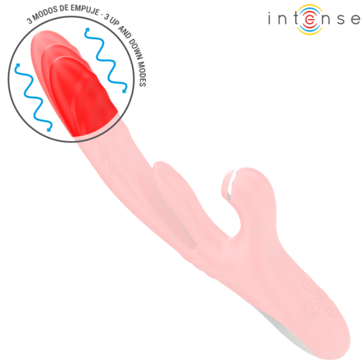 INTENSE KAROL VIBRADOR MULTIFUNCION EMPUJE ESTIMULACION ONDAS ESTIMULADORAS ROJO