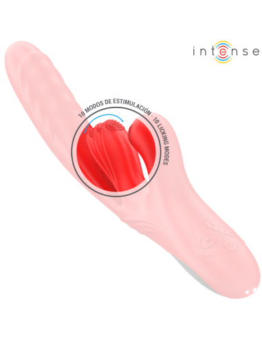 INTENSE KAROL VIBRADOR MULTIFUNCION EMPUJE ESTIMULACION ONDAS ESTIMULADORAS ROJO