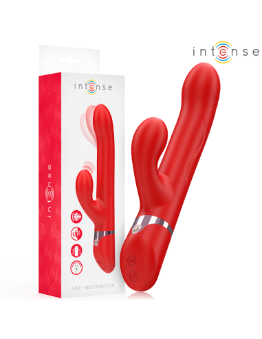 INTENSE LELE VIBRADOR MULTIFUNCION ROTATORIO OSCILACION ESTIMULACION ROJO
