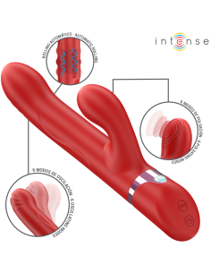 INTENSE LELE VIBRADOR MULTIFUNCION ROTATORIO OSCILACION ESTIMULACION ROJO 2