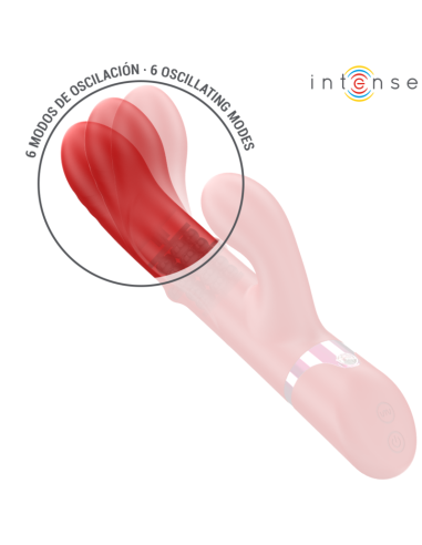 INTENSE LELE VIBRADOR MULTIFUNCION ROTATORIO OSCILACION ESTIMULACION ROJO