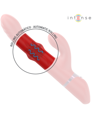 INTENSE LELE VIBRADOR MULTIFUNCION ROTATORIO OSCILACION ESTIMULACION ROJO