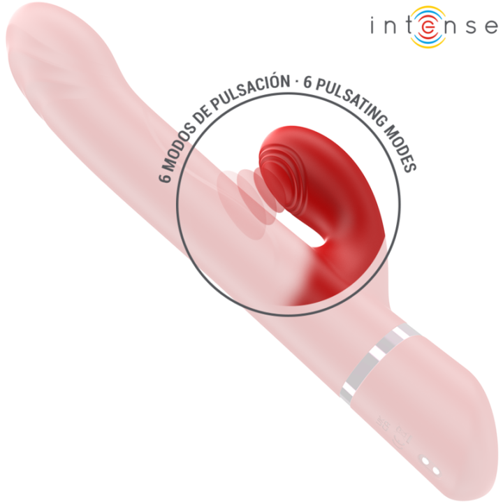INTENSE LELE VIBRADOR MULTIFUNCION ROTATORIO OSCILACION ESTIMULACION ROJO