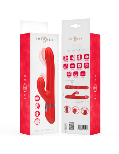 INTENSE LELE VIBRADOR MULTIFUNCION ROTATORIO OSCILACION ESTIMULACION ROJO