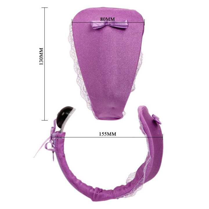 BAILE TANGA CON VIBRADOR CON CONTROL REMOTO LILA