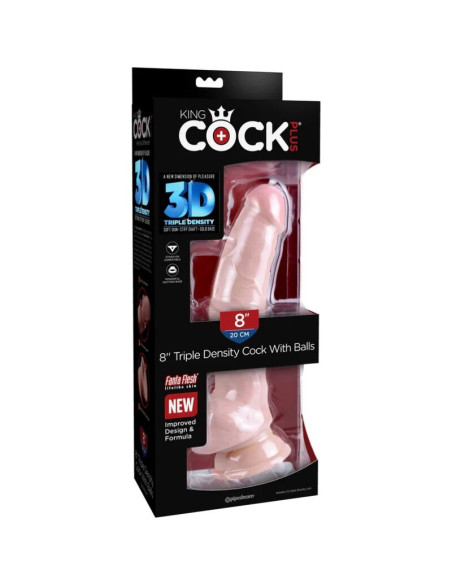 KING COCK DILDO TRIPLE DENSIDAD 184 CM