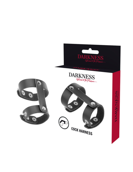 DARKNESS ANILLO PENE Y TESTACULOS AJUSTABLE LEATHER