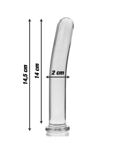 NEBULA SERIES BY IBIZA MODELO 8 DILDO CRISTAL TRANSPARENTE 145 CM O 2 CM