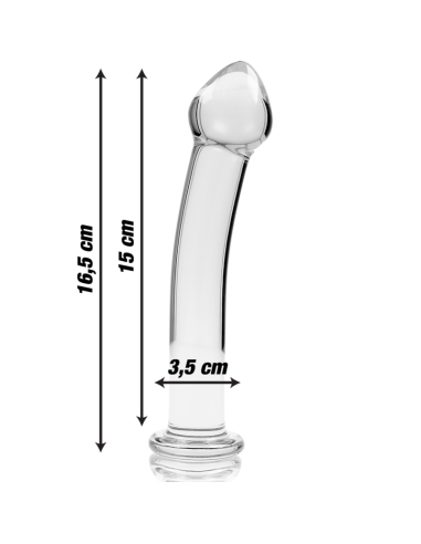 NEBULA SERIES BY IBIZA MODELO 11 DILDO CRISTAL TRANSPARENTE 16 CM O 3 CM