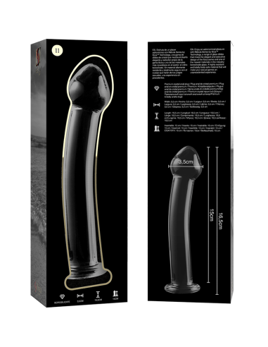 NEBULA SERIES BY IBIZA MODELO 11 DILDO CRISTAL TRANSPARENTE 16 CM O 3 CM
