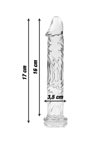 NEBULA SERIES BY IBIZA MODELO 12 DILDO CRISTAL TRANSPARENTE 17 CM O 35 CM