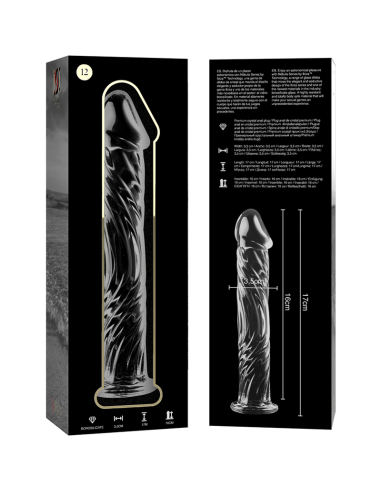 NEBULA SERIES BY IBIZA MODELO 12 DILDO CRISTAL TRANSPARENTE 17 CM O 35 CM