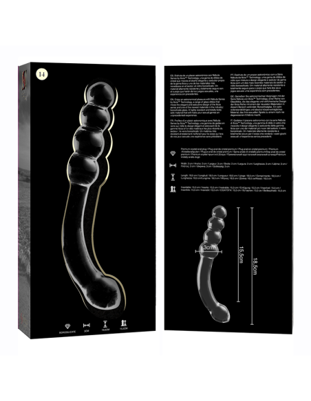 NEBULA SERIES BY IBIZA MODELO 14 DILDO CRISTAL TRANSPARENTE 185 CM O 3 CM NEBULA SERIES BY IBIZA MODELO 14 DILDO CRISTAL TRANSPARENTE 185 CM O 3 CM