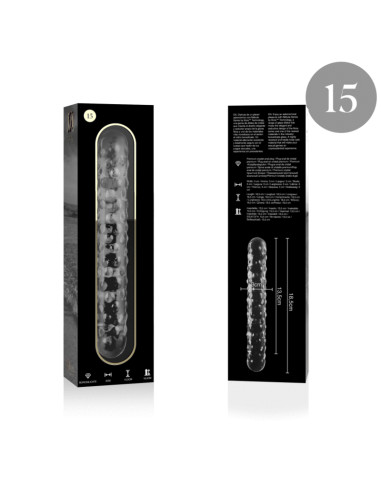 NEBULA SERIES BY IBIZA MODELO 15 DILDO CRISTAL TRANSPARENTE 185 CM O 3 CM
