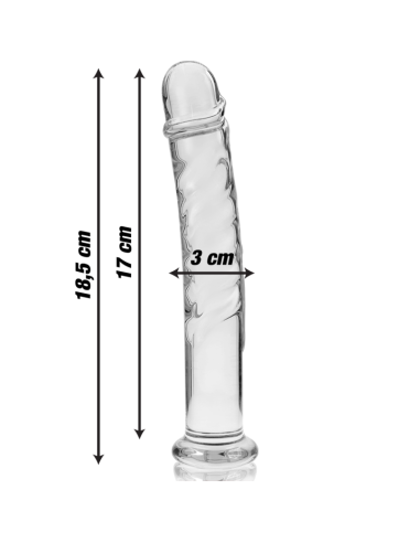 NEBULA SERIES BY IBIZA MODELO 16 DILDO CRISTAL TRANSPARENTE 185 CM O 3 CM