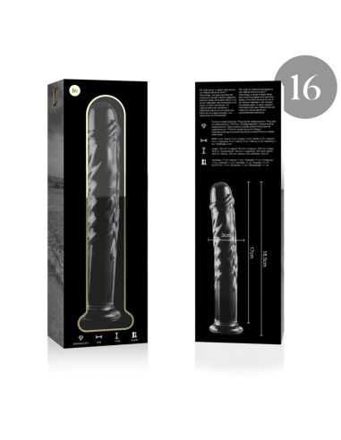 NEBULA SERIES BY IBIZA MODELO 16 DILDO CRISTAL TRANSPARENTE 185 CM O 3 CM