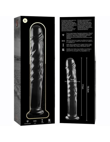 NEBULA SERIES BY IBIZA MODELO 16 DILDO CRISTAL TRANSPARENTE 185 CM O 3 CM