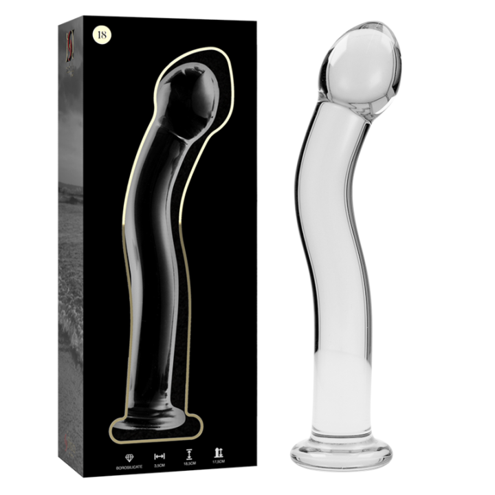 NEBULA SERIES BY IBIZA MODELO 18 DILDO CRISTAL TRANSPARENTE 185 CM O 35 CM