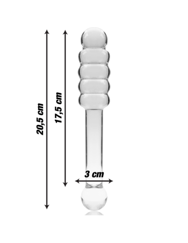 NEBULA SERIES BY IBIZA MODELO 20 DILDO CRISTAL TRANSPARENTE 205 CM O 3 CM