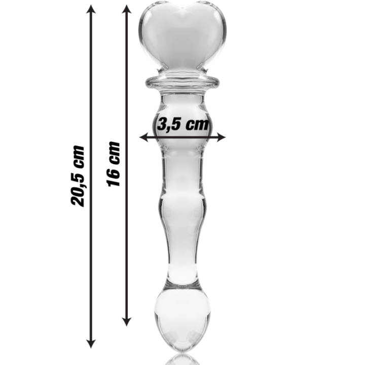 NEBULA SERIES BY IBIZA MODELO 21 DILDO CRISTAL TRANSPARENTE 205 CM O 35 CM