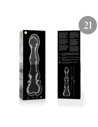 NEBULA SERIES BY IBIZA MODELO 21 DILDO CRISTAL TRANSPARENTE 205 CM O 35 CM