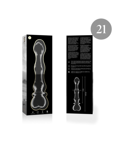 NEBULA SERIES BY IBIZA MODELO 21 DILDO CRISTAL TRANSPARENTE 205 CM O 35 CM