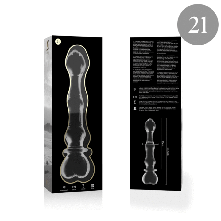 NEBULA SERIES BY IBIZA MODELO 21 DILDO CRISTAL TRANSPARENTE 205 CM O 35 CM