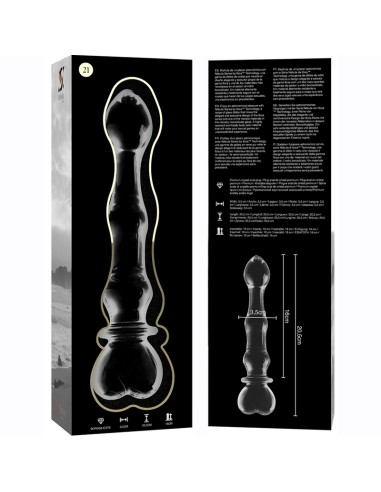 NEBULA SERIES BY IBIZA MODELO 21 DILDO CRISTAL TRANSPARENTE 205 CM O 35 CM