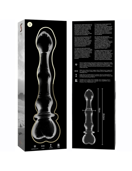 NEBULA SERIES BY IBIZA MODELO 21 DILDO CRISTAL TRANSPARENTE 205 CM O 35 CM
