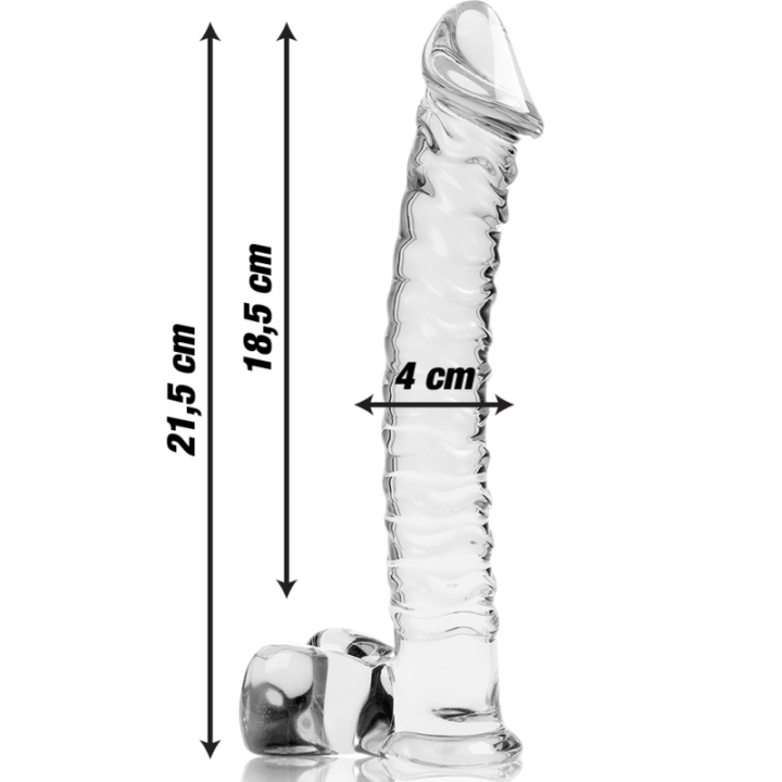 NEBULA SERIES BY IBIZA MODELO 23 DILDO CRISTAL TRANSPARENTE 215 CM O 4 CM