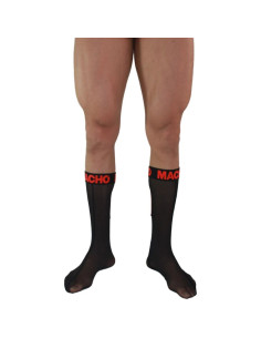 MACHO CALCETINES FINOS NEGRO ROJO TALLA UNICA