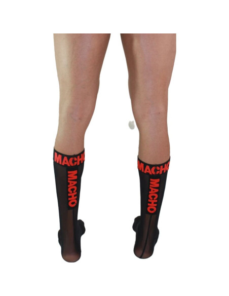 MACHO CALCETINES FINOS NEGRO ROJO TALLA UNICA MACHO CALCETINES FINOS NEGRO ROJO TALLA UNICA