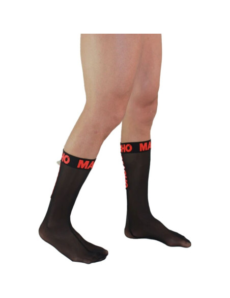 MACHO CALCETINES FINOS NEGRO ROJO TALLA UNICA MACHO CALCETINES FINOS NEGRO ROJO TALLA UNICA