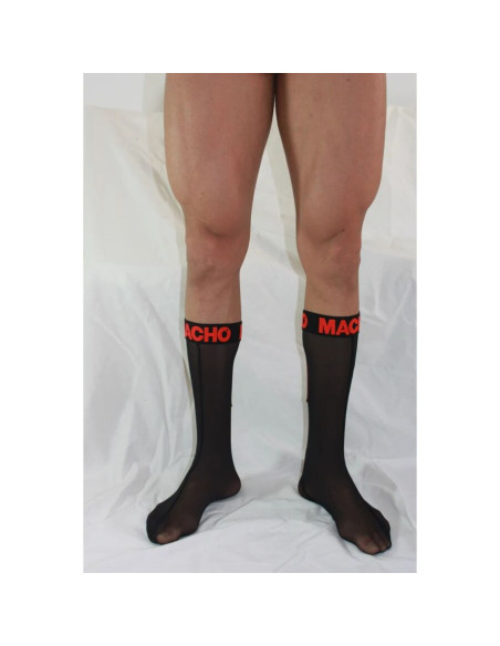 MACHO CALCETINES FINOS NEGRO ROJO TALLA UNICA MACHO CALCETINES FINOS NEGRO ROJO TALLA UNICA