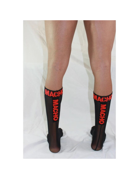 MACHO CALCETINES FINOS NEGRO ROJO TALLA UNICA MACHO CALCETINES FINOS NEGRO ROJO TALLA UNICA