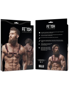 FETISH SUBMISSIVE ATTITUDE ARNES ECOPIEL PECHO HOMBRE NEGRO ROJO 2