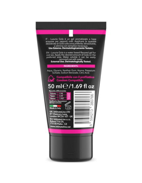 INTIMATELINE LUXURIA GOLA GEL ORAL CEREZA 50 ML INTIMATELINE LUXURIA GOLA GEL ORAL CEREZA 50 ML