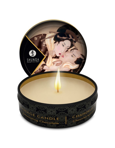 SHUNGA MINI CARESS BY CANDELIGHT VELA MASAJE CHOCOLATE 30 ML