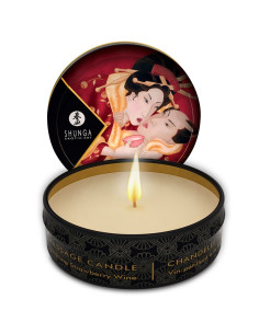 SHUNGA MINI CARESS BY CANDELIGHT VELA MASAJE FRESAS Y CAVA 30 ML